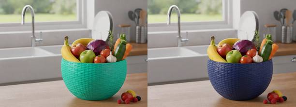 blooming furnancy SmartKitchen Basket Plastic Fruit & Vegetable Basket