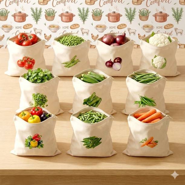 OTIZ OTIZ-10 COTTON BAGS Cotton Fruit & Vegetable Basket