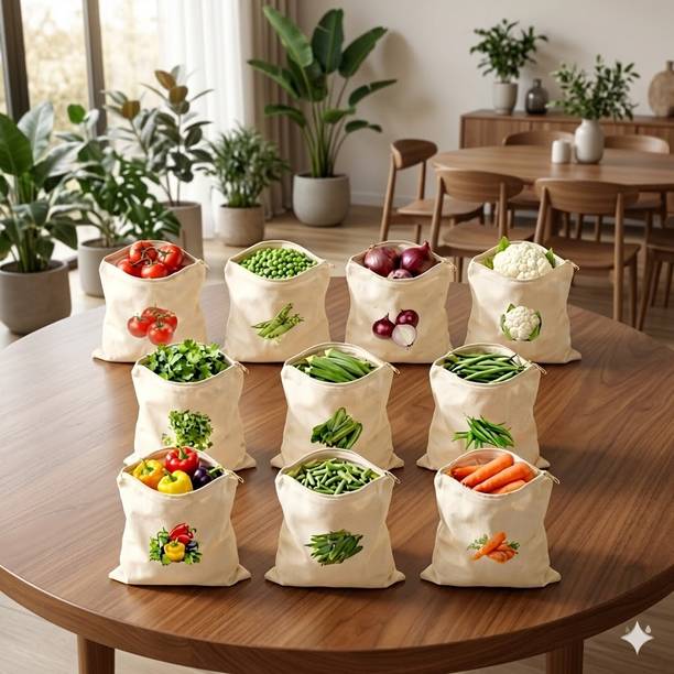 OTIZ OTIZ-10 COTTON BAGS Cotton Fruit & Vegetable Basket