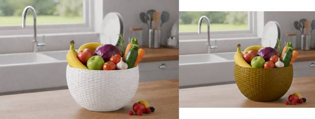 blooming furnancy SmartKitchen Basket Plastic Fruit & Vegetable Basket