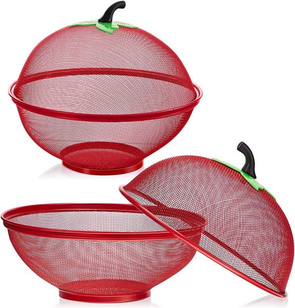 VCR ENTERPRISE Apple Shape Net Fruits Basket For Kitchen Steel Fruit & Vegetable Basket