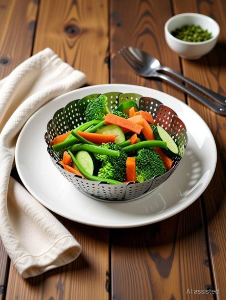 SYGA 100% Stainless Steel Vegetable Steamer Basket / Insert for Pots, Pans, Crock Pots & more... 7.5" to 11" Steel Steamer