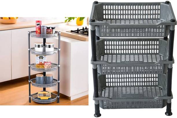 KitchenStudio Fruit and vegetable Basket PLastic Plastic Fruit & Vegetable Basket