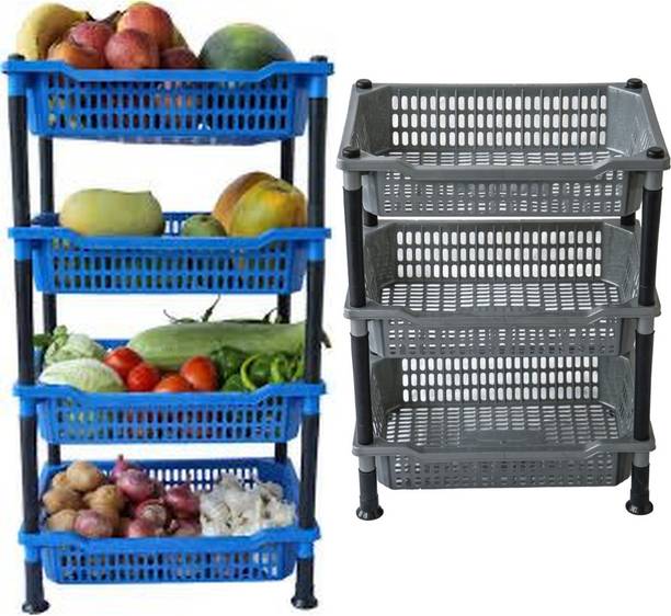 KitchenStudio Fruit and vegetable Basket PLastic Plastic Fruit & Vegetable Basket