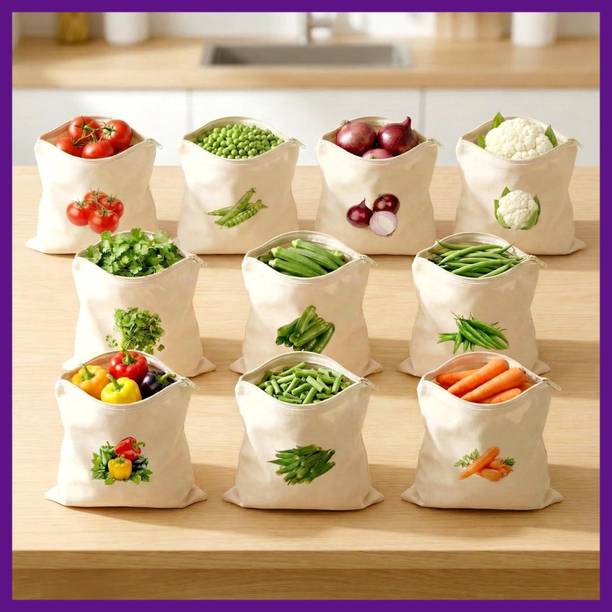 TUPENONO TUPZ-10 COTTON BAGS Cotton Fruit & Vegetable Basket