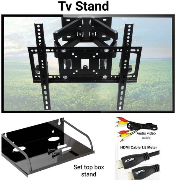 Ethex 26 to 55 inches Universal Tv Stand,Audio video Cable,Set topbox stand,HDMI cable Wall Mount Monitor Arm