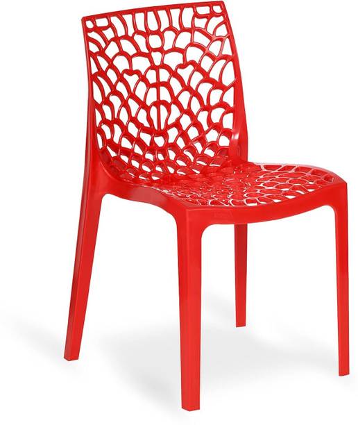 COMFORT Creation Web Plastic Chair| Armless Chair for Dining Room Set, Cafe and Restaurents Plastic Living Room Chair