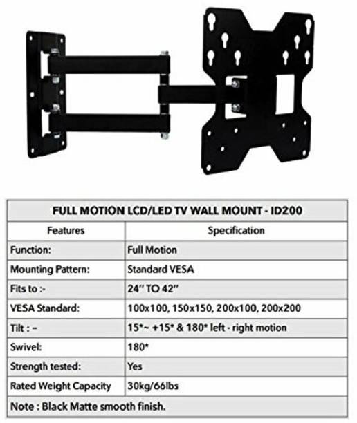 PNETROME 24/26/32/37/40/42 Inches Tv Wall Mount For LED,LCD,OLED,UHD,4K,Plasma,Smart TV TV Stand Base