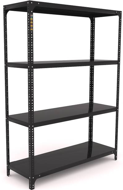 FIDVI FERRO Sturdy Steel Luggage Rack Foldable (12x35x48)inches 4 Shelf Portable Heavy Duty Luggage Rack