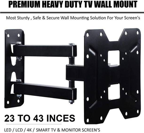 merugni premium heavyduty movable tv wall stand compitible for 32 to 43 inch led/lcd tv Full Motion TV Mount