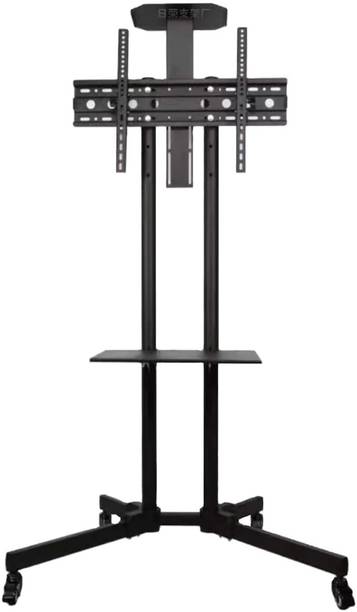 Robustt Adjustable Metal TV Trolley Stand with Wheels | Height Adjustable | Pack of 1 TV Stand Base