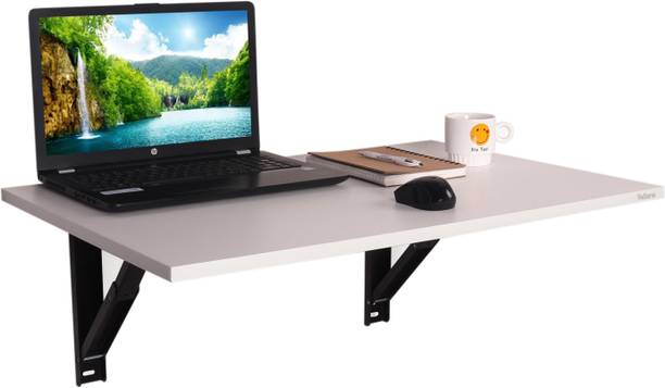 Madhuran Royal Wooden 80 cmX 53 cm White Folding Wall Mounted Study Cum Laptop Table Engineered Wood Study Table