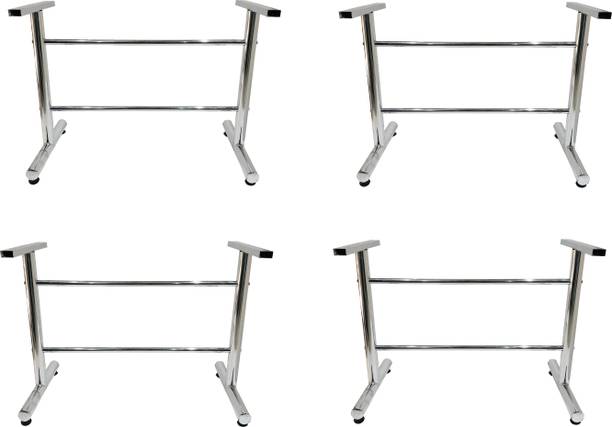 GOYALSON Furniture Folding Table Steel Frame for Home Study 4 PC Metal 4 Seater Dining Table
