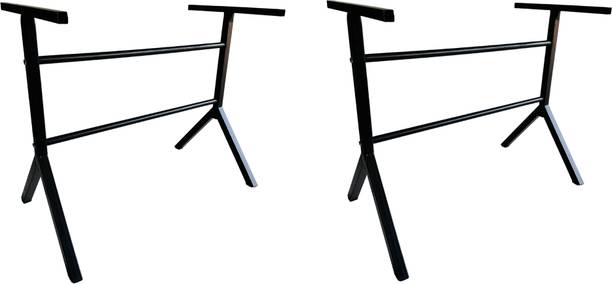 KITHANIA Cross stand Furniture Folding Table Frame for Home Study, Dining, Restaurant Metal 6 Seater Dining Table