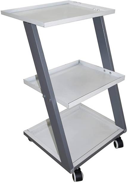 Tycoon Physio Solutions Heavy Duty Z Shape Multipurpose 3 Compartments Unique Instrument Z Trolley Work Station Tray