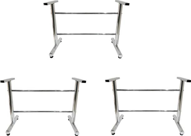 GOYALSON Furniture Folding Steel Table Frame for Home Study 3 PC Metal 4 Seater Dining Table