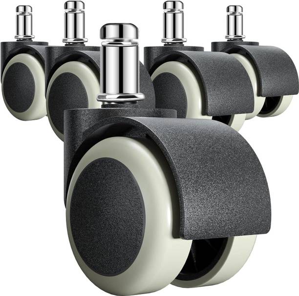 Maktune Technologies Heavy Duty Office Chair Wheels, Mute Rotating, Fits 99%, Black/Grey, Set of 5 Swivel Furniture Caster