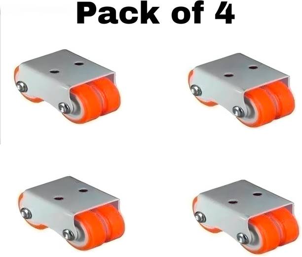 NXG 4 WHEEL NON MOVABLE CASTER ORANGE 4PC. Appliance Furniture Caster