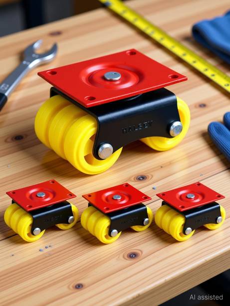 HALSEY Castor Wheels for Furniture,360 Degrees Moving Wheel Heavy Duty,upto 500-600Kg Swivel Furniture Caster