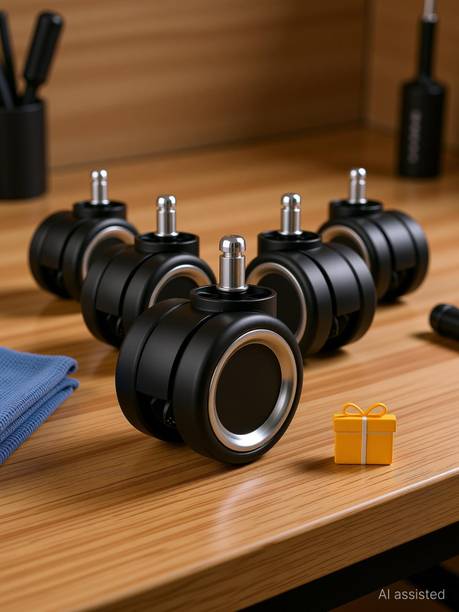 K25 Heavy Duty Caster Black Ring Pin Wheels for Rolling Computer Chairs Wheel Appliance Furniture Caster