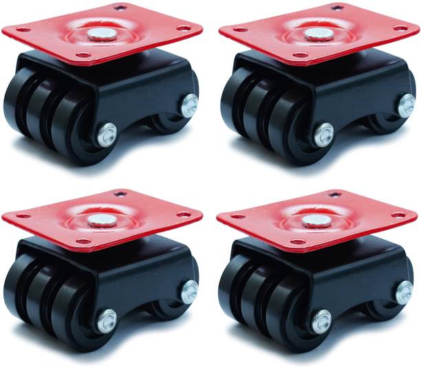 blaze world Caster Wheel For Furniture Trolley Tipoy Bed Kabat Cart Swivel Plate Moving Swivel Furniture Caster
