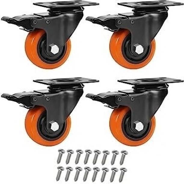 PACIFICMOVERS 1.5 inch 360 Degree Rotating and Moving Caster Wheels Chairs, Tables, Cabinets Swivel Furniture Caster