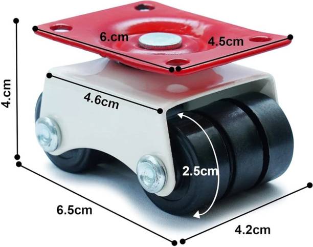 Spylock New-6-Wheels 360 Drgree Roller Moving Castor/Sixer wheel Appliance Furniture Caster