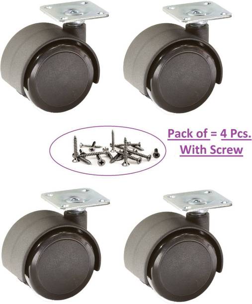 AJOLA Black Plate type wheel Industrial Furniture Caster Industrial Furniture Caster