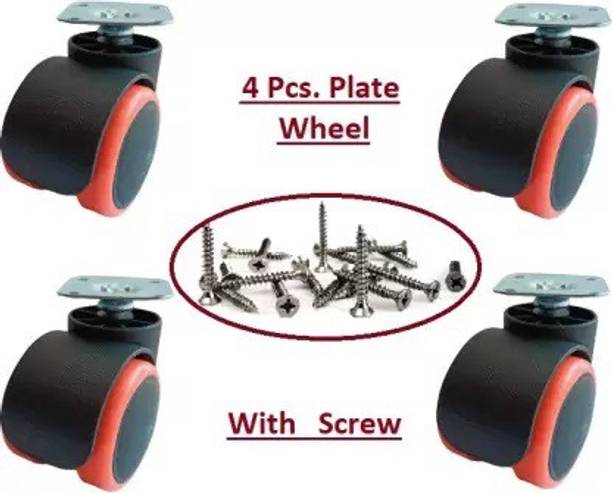 Denish Orange Plate Wheels Appliance Furniture Caster Appliance Furniture Caster