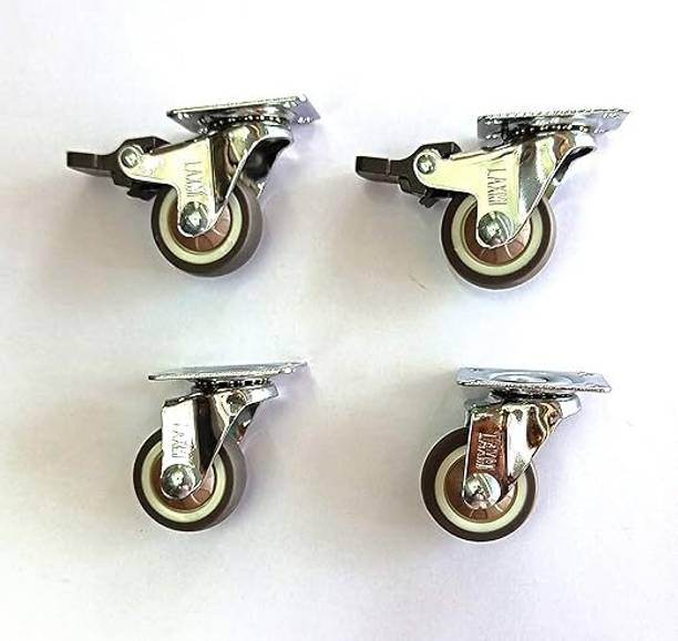 PACIFICMOVERS Heavy Duty Caster Wheels Soft Rubber Swivel with 360 Degree Swivel Furniture Caster