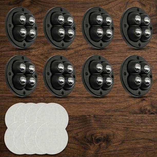 YOGVAYNA 8 Pack Durable Stainless Steel Swivel Wheels for Underbed Storage & Trays Appliance Furniture Caster