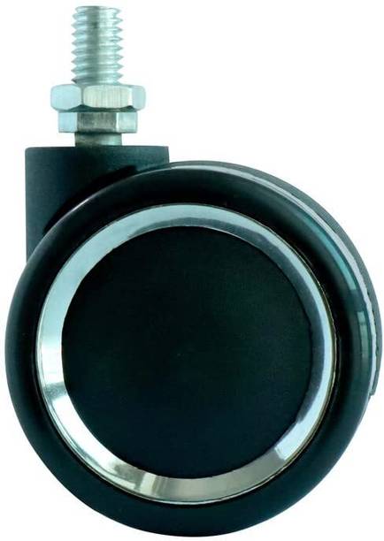 Shinjai Heavy Duty Alloy Silver Ring screw type Twin Caster Wheels Appliance Furniture Caster