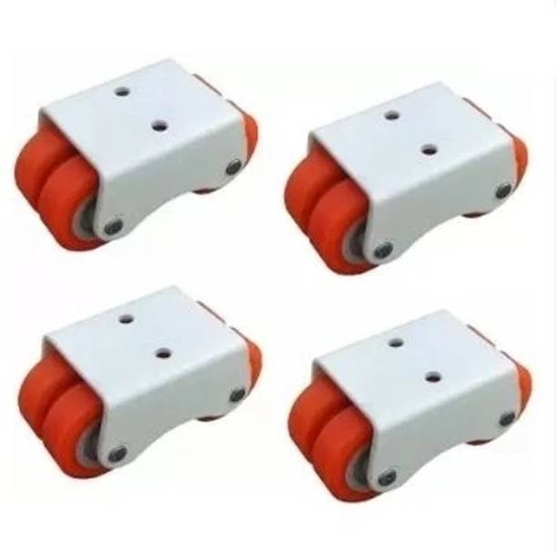 PACIFICMOVERS 4x Fix Four Nylon Wheel Caster for Furniture Table Trolley / 200Kg Load Capicity Fixed Furniture Caster
