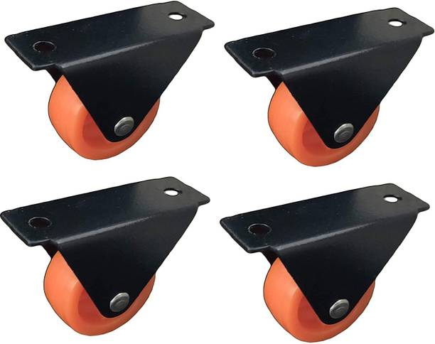 Caneuf 33mm Fix Wheel Heavy Duty Revolving Rollers for Furniture Fixed Furniture Caster