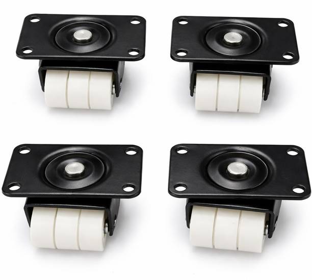 NEXTGENCASTER sixer moveing wheel, Black 50 mm, Hight 2 inch 360 degree moveing, Castor Wheel, Swivel Furniture Caster