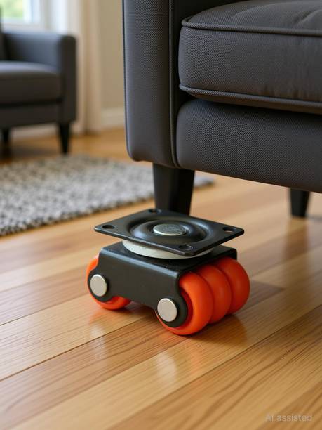 Appster 4pcs Revolving Caster Wheel Roller Baby Sixer Wheels 150Kg Capacity Heavy Duty Swivel Furniture Caster