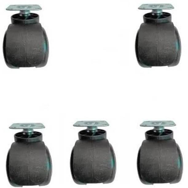 Shinjai Office Chair Wheel Heavy Duty Castor plate Type - Wheels Set of 5 pcs With Screw Appliance Furniture Caster