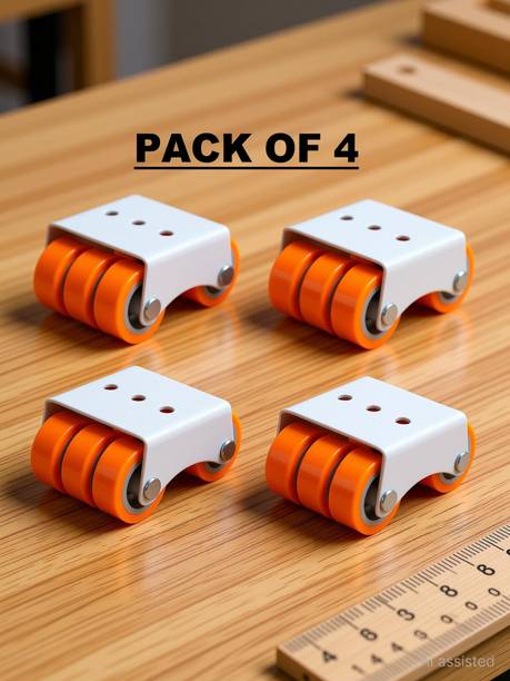 REIOENT HIGH QUALITY 4 x 6 Nylon Wheel Caster for Furniture Table Trolley Swivel Furniture Caster