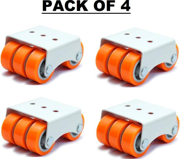 REIOENT HIGH QUALITY 4 x 6 Nylon Wheel Caster for Furniture Table Trolley Swivel Furniture Caster