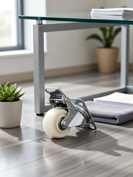Hkey 50MM Heavy Duty Caster Wheels with 360 Degree Braking and Locking Furniture Caster