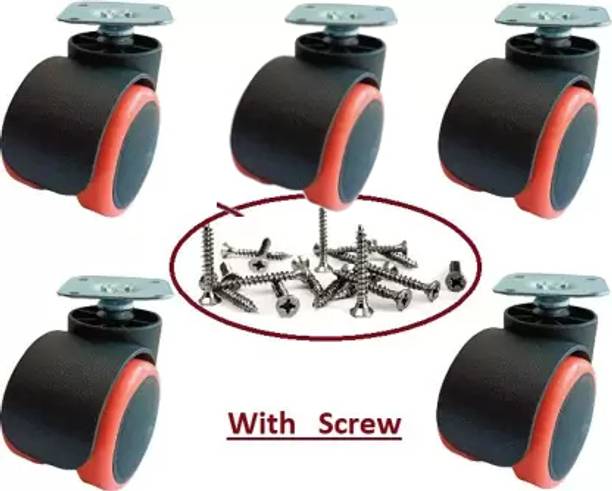 Zebrilla Plate Type wheel for table/cooler , set of 5 Appliance Furniture Caster