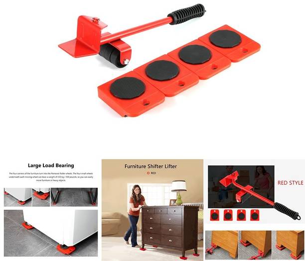 R.T. Impex Heavy Furniture_Shifter Moving Wheels Kit Mover Tool Furniture Lifter 4Pcs Appliance Furniture Caster