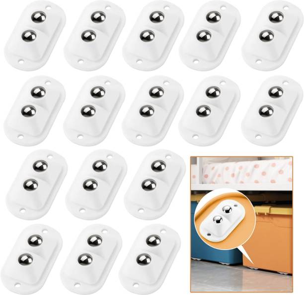 Thrivanta 360 Degree Rotation Pulley for Furniture & Various Storage Box Self Adhesive Mini Swivel Casters Wheels 360 Degree Rotation Single Unit Measuring Wheel