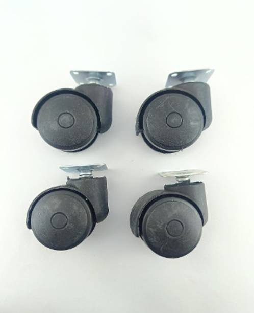 advancedestore Castor Wheels with Twin Wheels – 180 kg Load Capacity, 360° Set of 4 Fixed Furniture Caster
