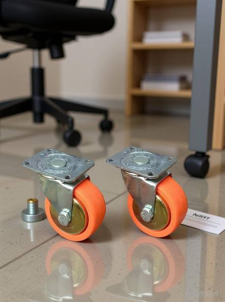 NRT 360 DEGREE ORANGE SINGLE ROTATING TROLLEY WHEEL Appliance Furniture Caster