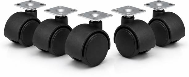 Anrik Heavy Duty Swivel Caster Wheels Pack of 5 with Plate Fitting Appliance Furniture Caster
