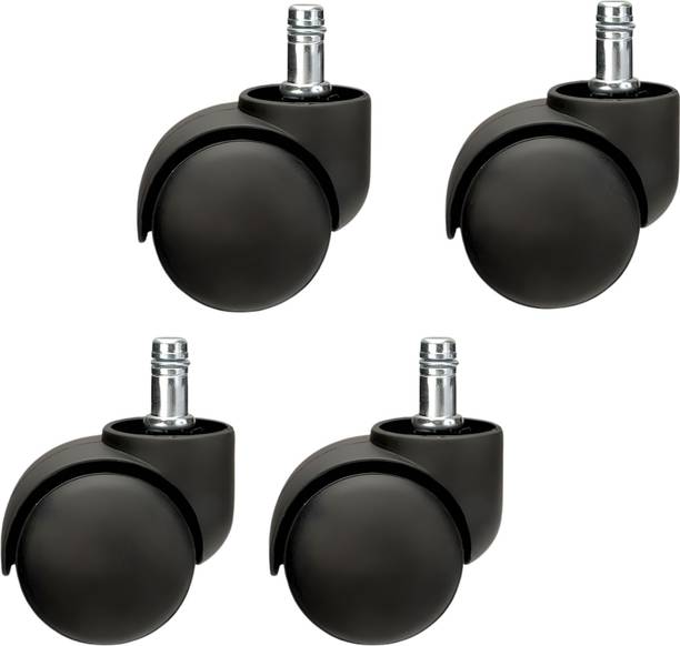 Caneuf Heavy Duty Plate with Polypropylene Plastic Twin Castor for Furniture set of 4 Swivel Furniture Caster