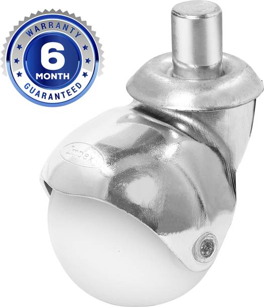 IMPEX Pin Ball Caster Wheel - Heavy Duty Pillar Type Wheel, Size 50 mm for Office Chair Wheels, Desk Chair, Shopping Trolley, Furniture Equipment and Etc. Swivel Furniture Caster