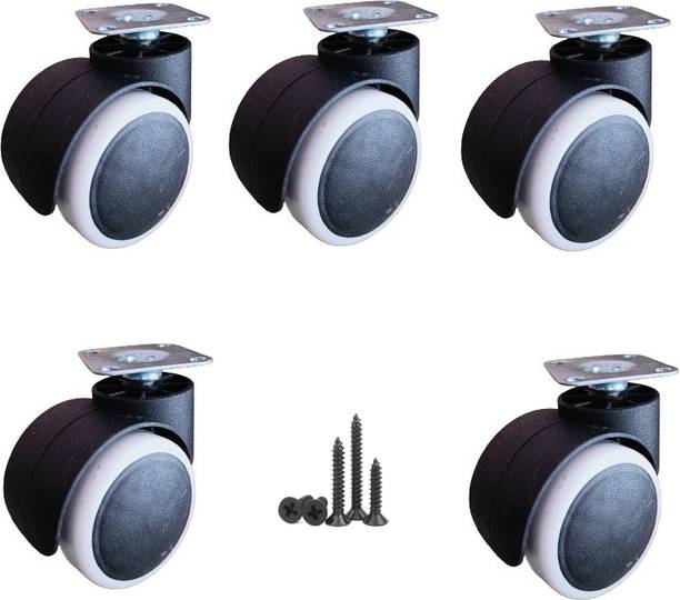 Biway Copy_Heavy Duty Caster White Plate Wheels for Rolling Computer Chairs Appliance Furniture Caster
