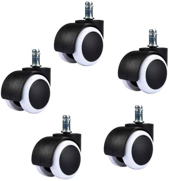 Netwal Castor Pin Type Revolving Chair Wheel Set of 5 pice Appliance Furniture Caster